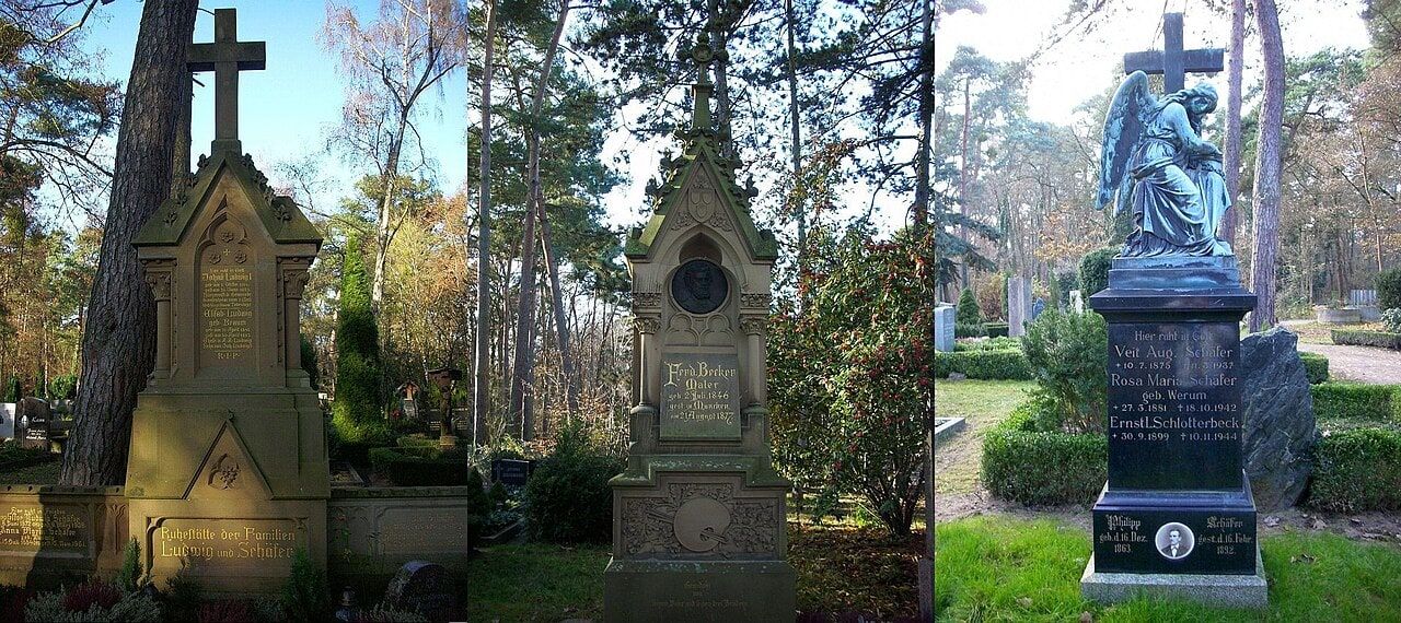 Historische Grabdenkmäler auf Waldfriedhof Gonsenheim
